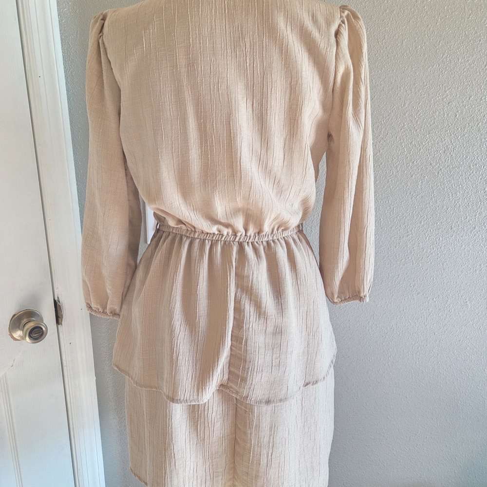Blush Tan Button-Up Dress - Picture 2 of 4